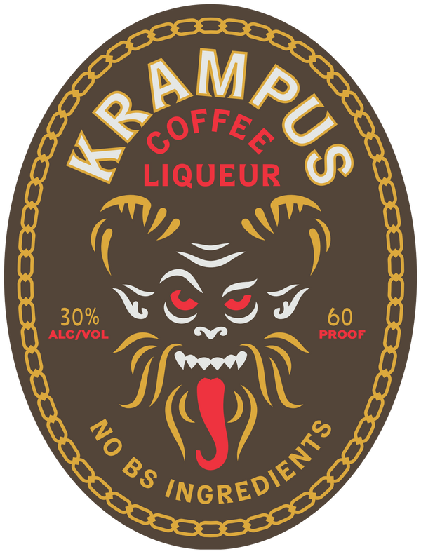 Krampus Coffee Liqueur oval label